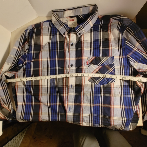 Levi's Men's Button Down 1 Pocket Plaid Shirt Size XXL - Picture 5 of 12